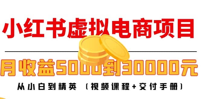 小红书虚拟电商项目：从小白到精英 (视频课程 交付手册)-爱副业资源网