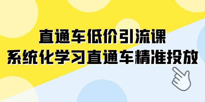 直通车-低价引流课，系统化学习直通车精准投放（14节课）-爱副业资源网