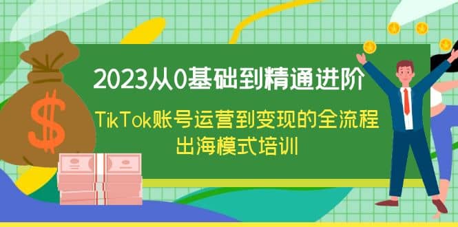 2023从0基础到精通进阶，TikTok账号运营到变现的全流程出海模式培训-爱副业资源网