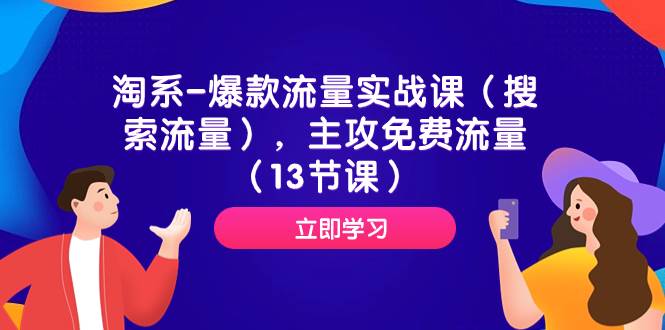 淘系-爆款流量实战课（搜索流量），主攻免费流量（13节课）-爱副业资源网