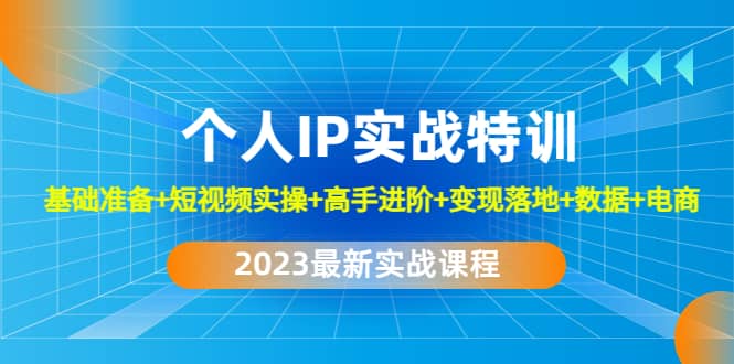 2023个人IP实战特训：基础准备 短视频实操 高手进阶 变现落地 数据 电商-爱副业资源网