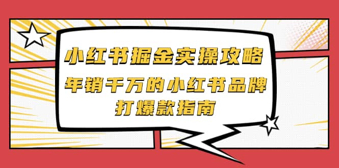 小红书掘金实操攻略，年销千万的小红书品牌打爆款指南-爱副业资源网