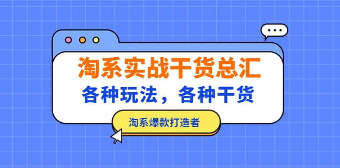 淘系实战干货总汇：各种玩法，各种干货，淘系爆款打造者-爱副业资源网