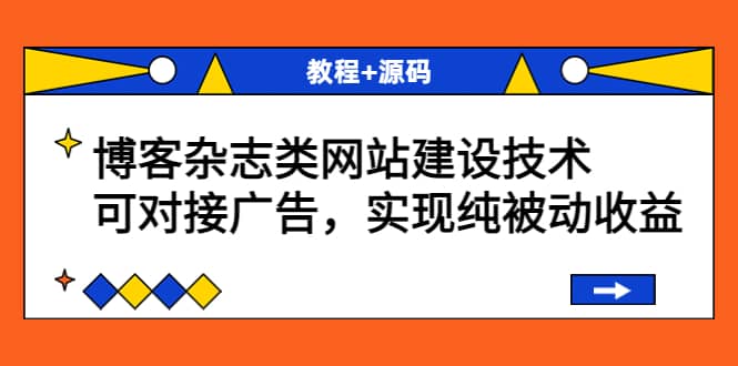 博客杂志类网站建设技术，可对接广告，实现纯被动收益（教程 源码）-爱副业资源网