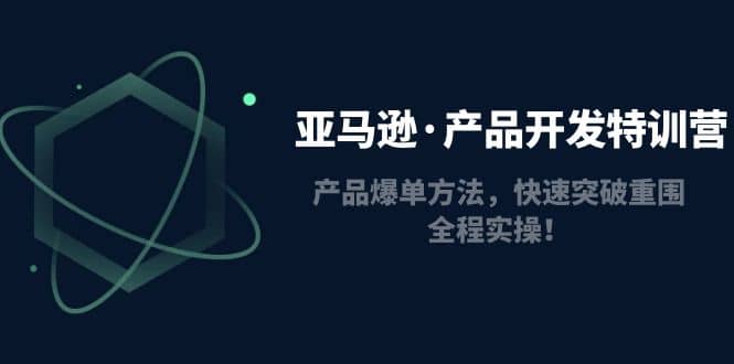 亚马逊·产品开发特训营：产品爆单方法，快速突破重围，全程实操-爱副业资源网