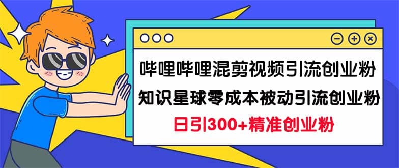 哔哩哔哩混剪视频引流创业粉日引300 知识星球零成本被动引流创业粉一天300-爱副业资源网