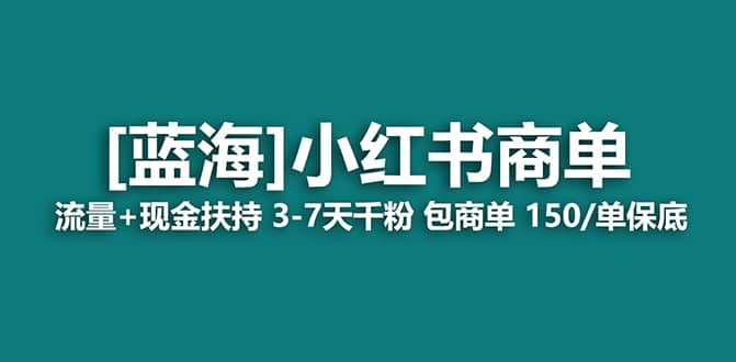 2023蓝海项目【小红书商单】流量 现金扶持，快速千粉，长期稳定，最强蓝海-爱副业资源网