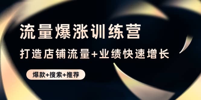 流量爆涨训练营：打造店铺流量 业绩快速增长 (爆款 搜索 推荐)-爱副业资源网