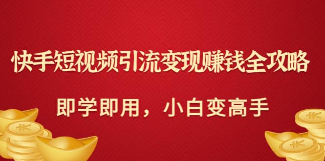 快手短视频引流变现赚钱全攻略：即学即用，小白变高手（价值980元）-爱副业资源网