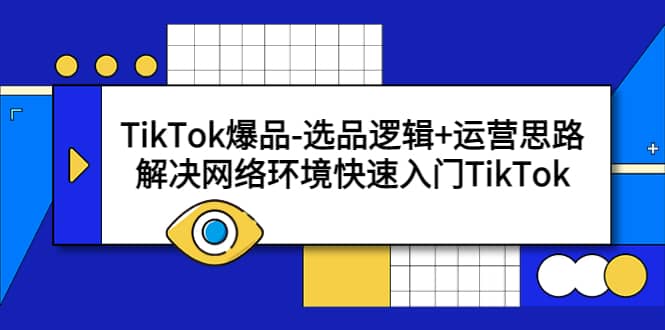 TikTok爆品-选品逻辑 运营思路：解决网络环境快速入门TikTok-爱副业资源网