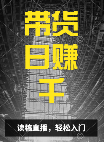 视频号技术直播带货， 会读稿就行，小白日入1000+-爱副业资源网