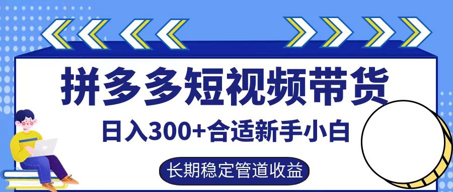 拼多多短视频带货日入300+实操落地流程-爱副业资源网