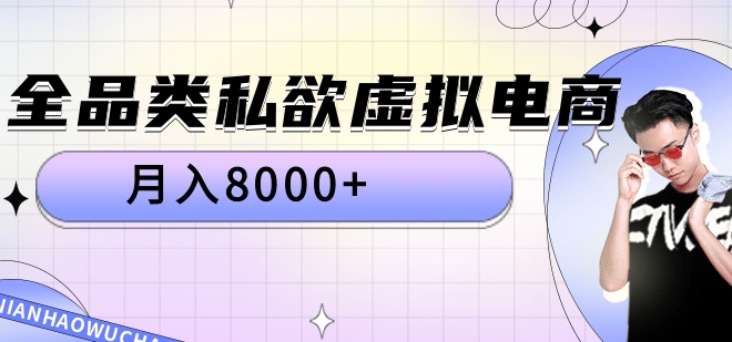 全品类私域虚拟电商，月入8000+-爱副业资源网