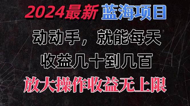 有手就行的2024全新蓝海项目，每天1小时收益几十到几百，可放大操作收...-爱副业资源网